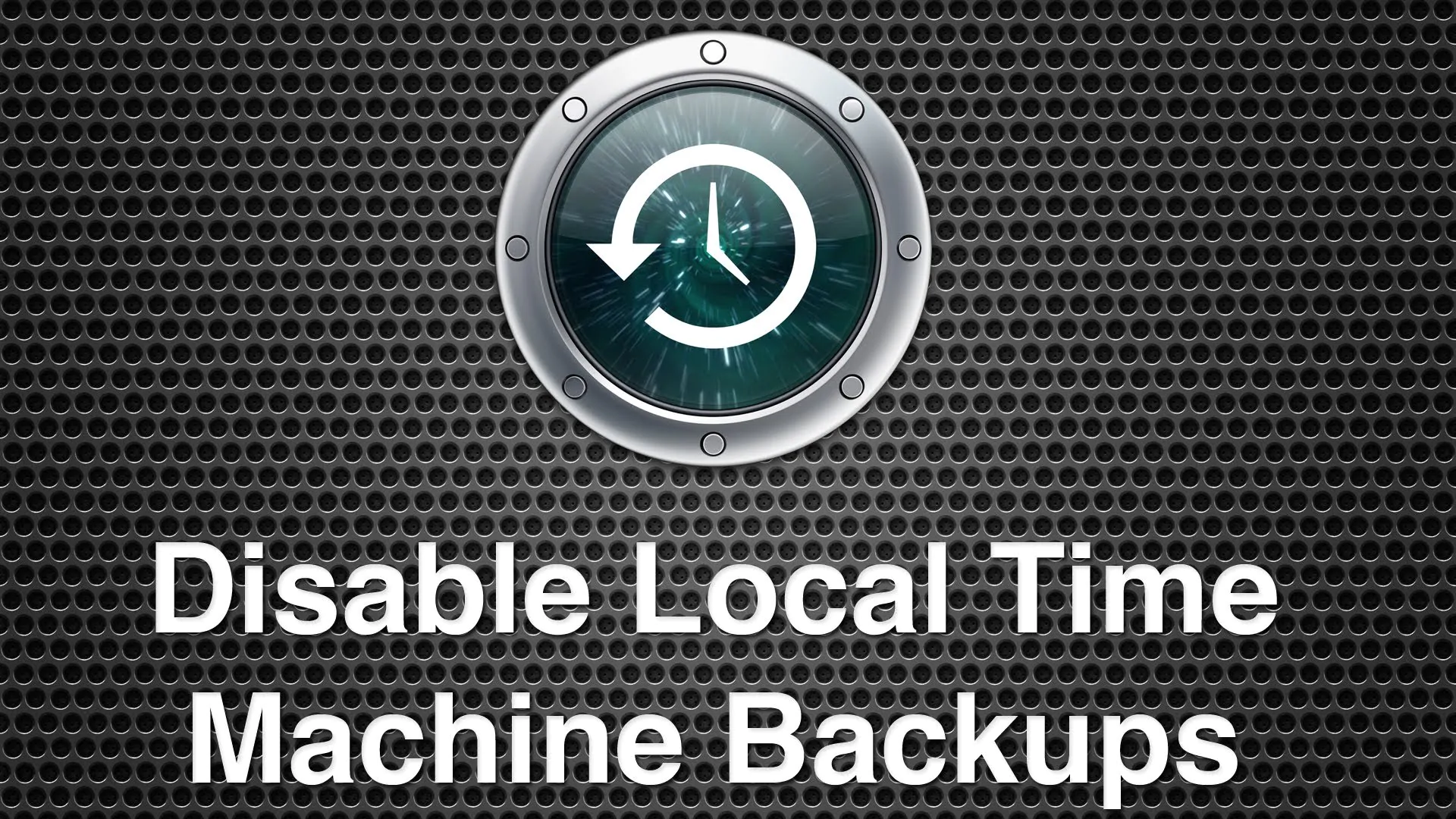 Come disabilitare Backup Locale Time Machine