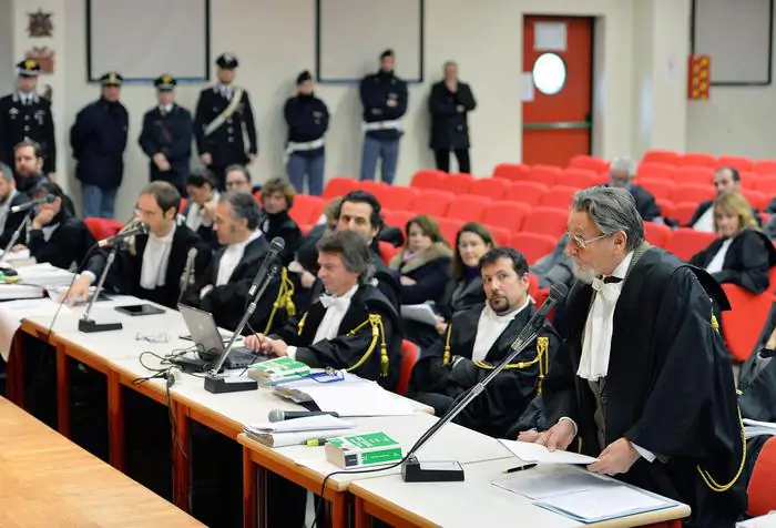 L'intervento dell'avvocato difensore Cesare Zaccone durante l'udienza del processo all'Olivetti