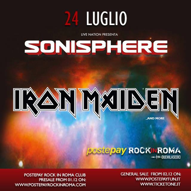 Prezzi biglietti e scaletta Iron Maiden Rock in Roma 24 luglio 2016 • Prezzi biglietti e scaletta Iron Maiden Rock in Roma 24 luglio 2016
