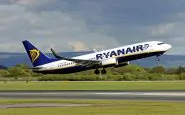 Un velivolo Ryanair in fase di decollo
