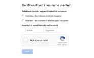 Come recuperare nome utente account Google
