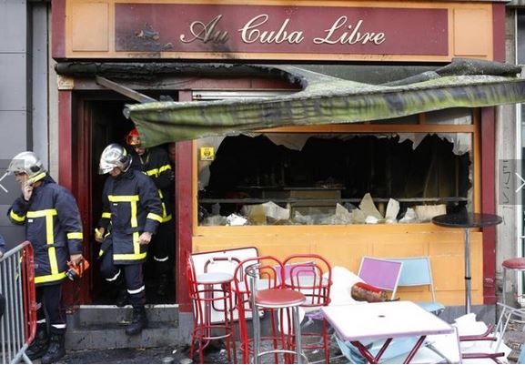 incendio nel bar