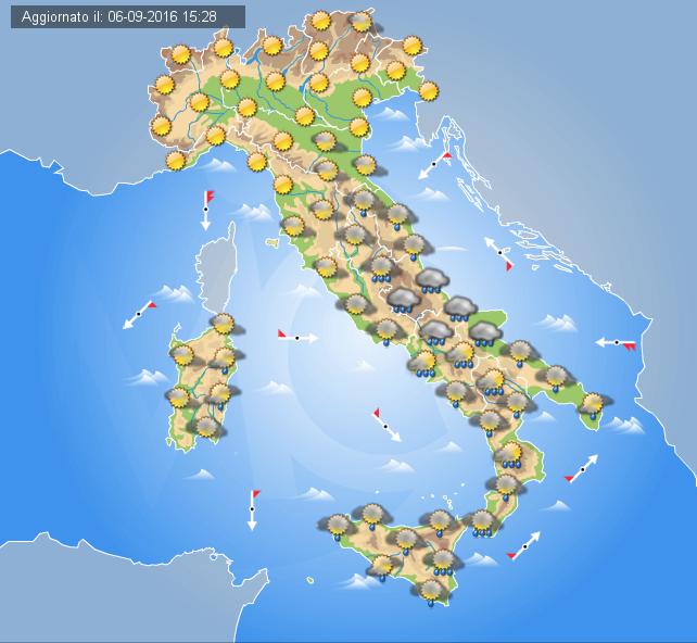 Previsioni meteo mercoled' 7 settembre (2016)