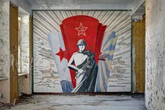 Murales propagandistico sovietico