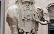 Roma vandalismo su statue ed elefantino