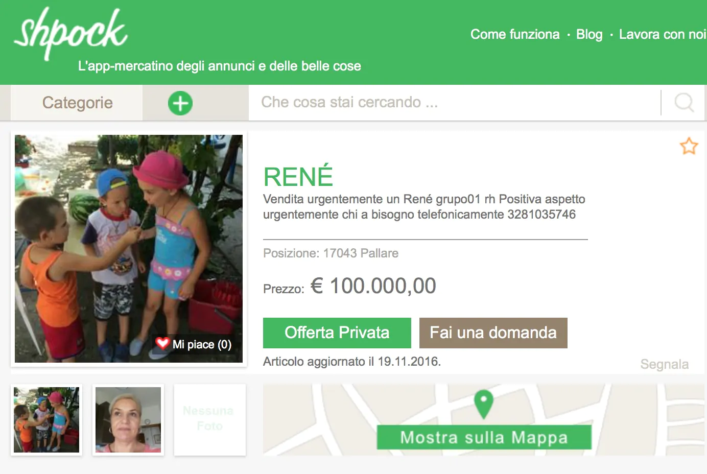 Pallaro: donna vende un rene per 100mila euro