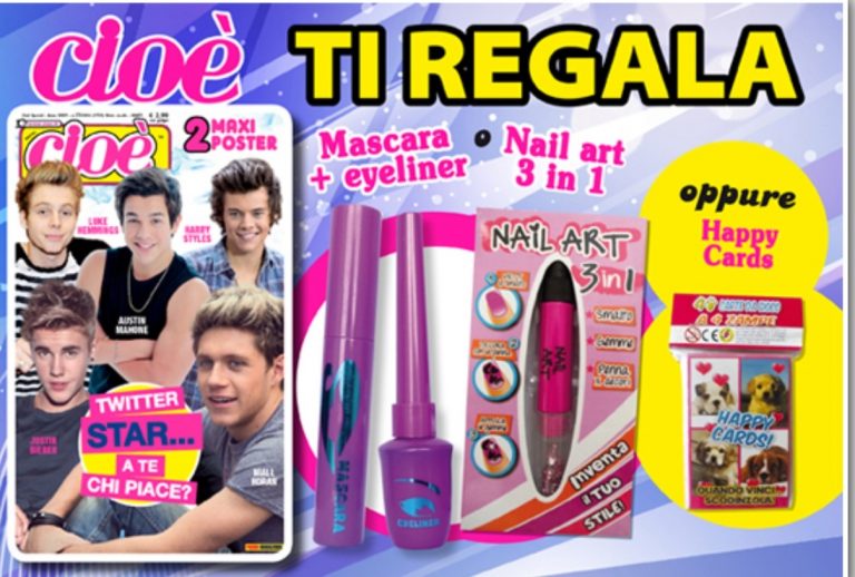 Cioè, la rivista settimanale degli anni 80 e i gadget in dono
