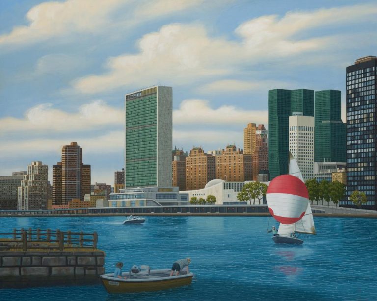 1_Aldo Damioli_Venezia New York_2016_acrilici su tela_cm80x100