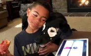 3.21.17 Dog and Boy With Vitiligo Bond2 590x443