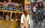 Nuova Delhi scuolabus: è un risciò che trasporta 10 bambini