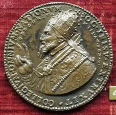 Scuola romana medaglia di gregorio XIII 1582 bronzo 2