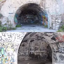 Bunker con graffiti