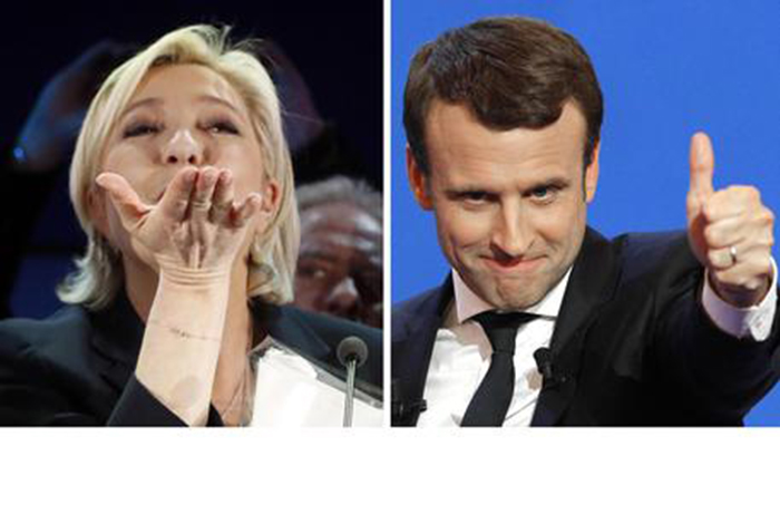 Le Pen e Macron