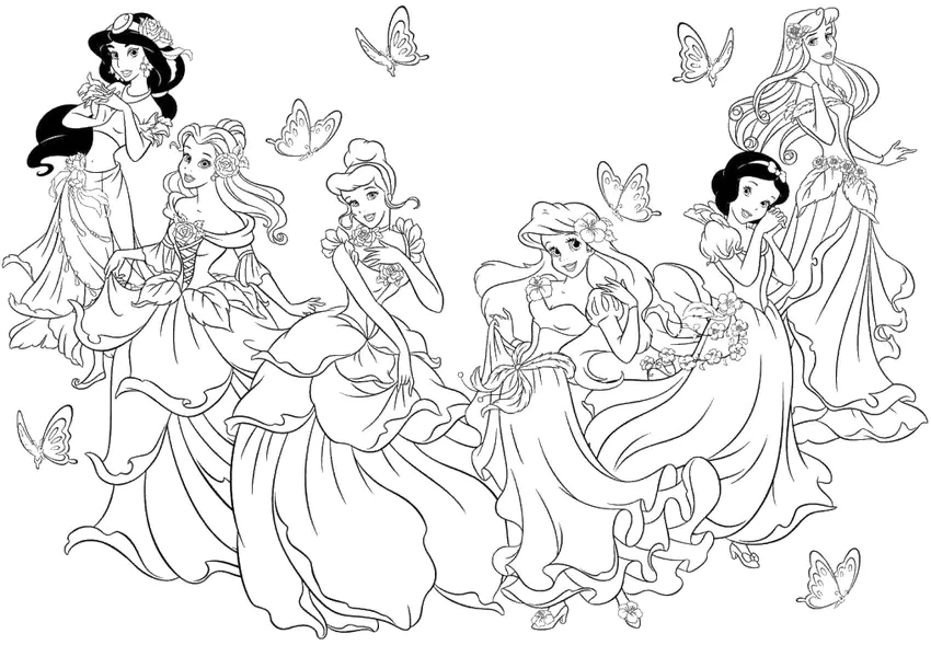 Le principesse disney da colorare online