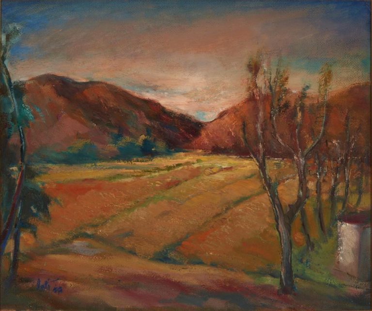 Betto Lotti_Paesaggio autunnale_1956_olio su tavola_cm 36x43_0 betto lotti