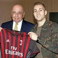 Mostrano la maglia del Milan