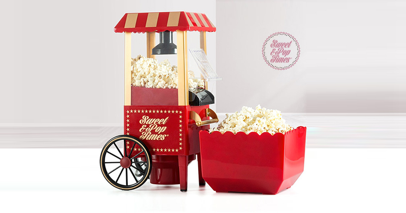 Macchina per Pop-Corn elettrica con misurino 1200W cottura senza