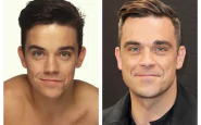 Robbie Williams ragazzino e oggi