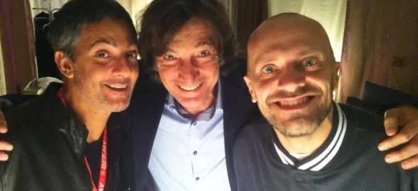 Claudio Cecchetto con Fiorello e Max Pezzali