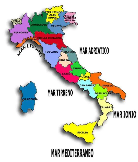 Regioni italiane "colorate"