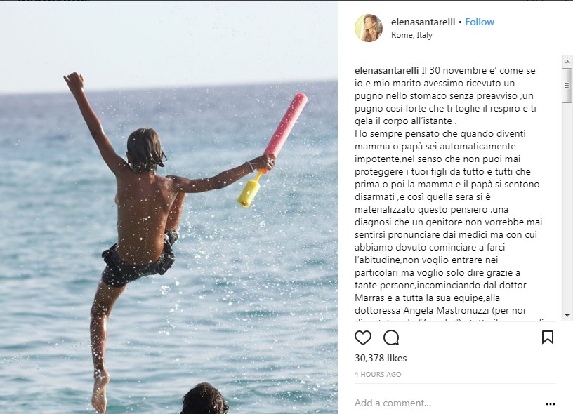 Annunciava la malattia del figlio