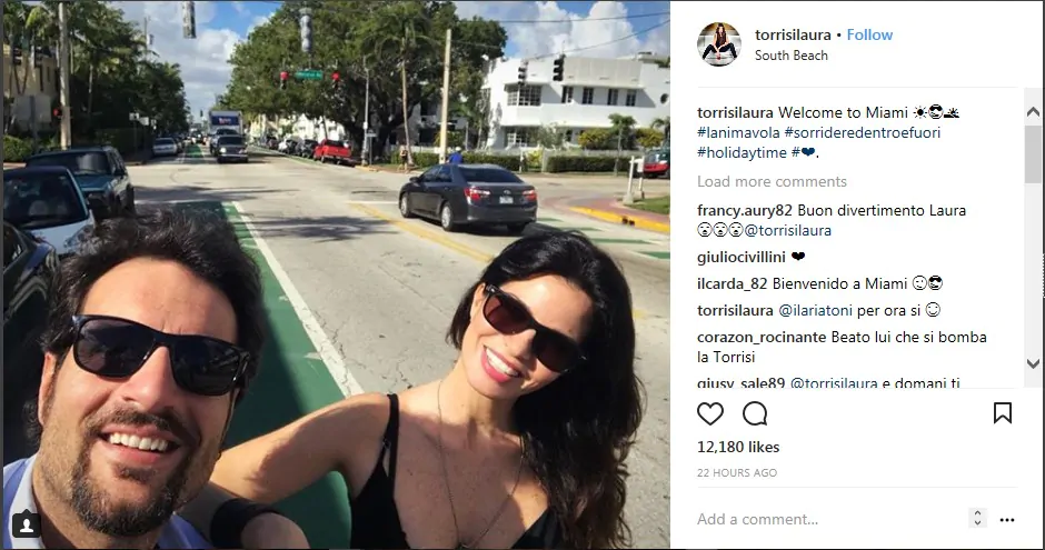 Luca Betti e Laura Torrisi a Miami