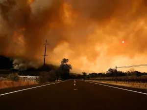 california in fiamme