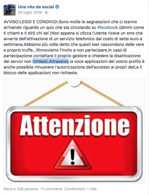 Dimmi come ti chiami e ti dirò chi sei