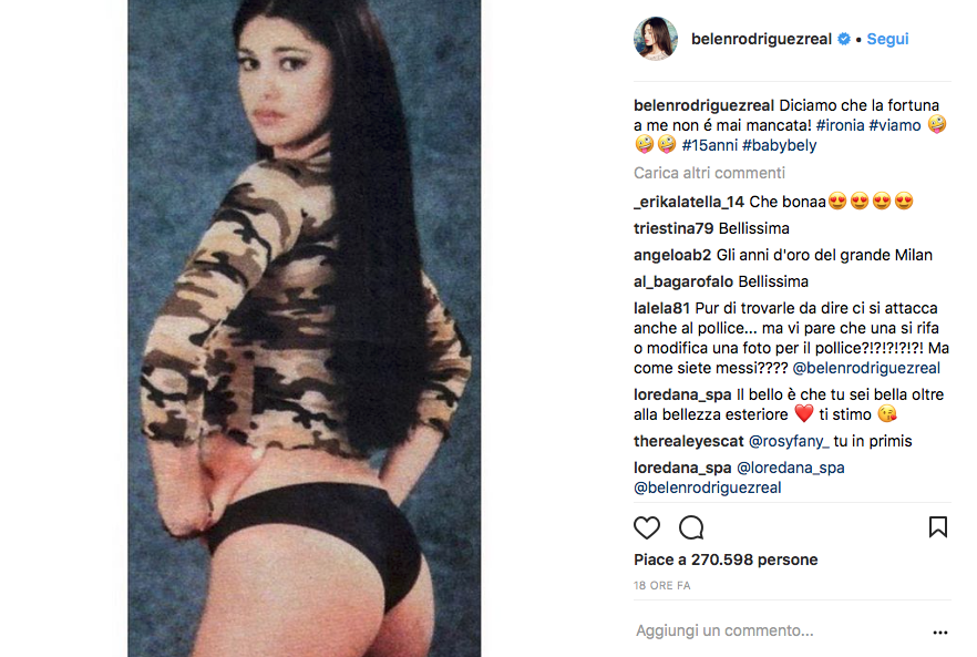 Belen da giovane