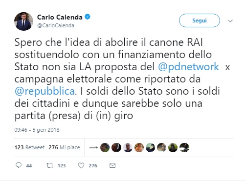 Abolire canone Rai