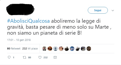 #AbolisciQualcosa
