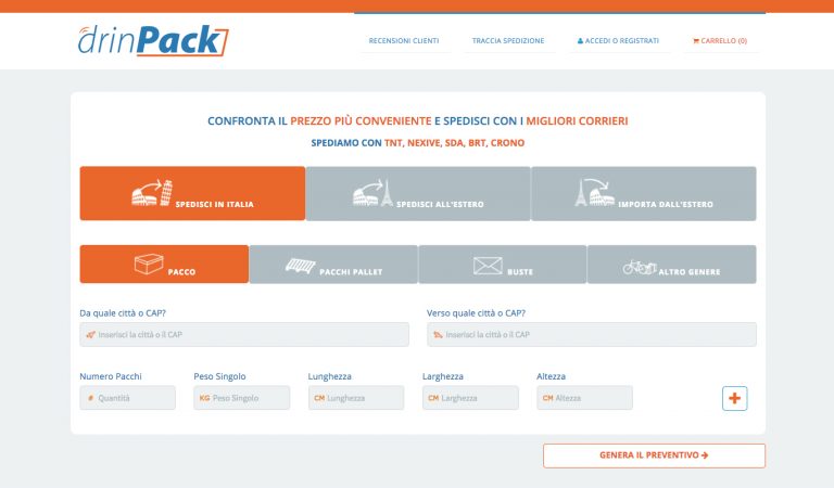 home-page spedizioni