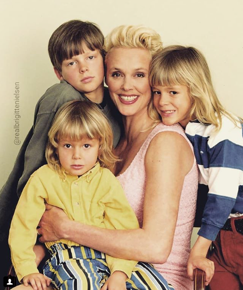 Brigitte Nielsen con i figli