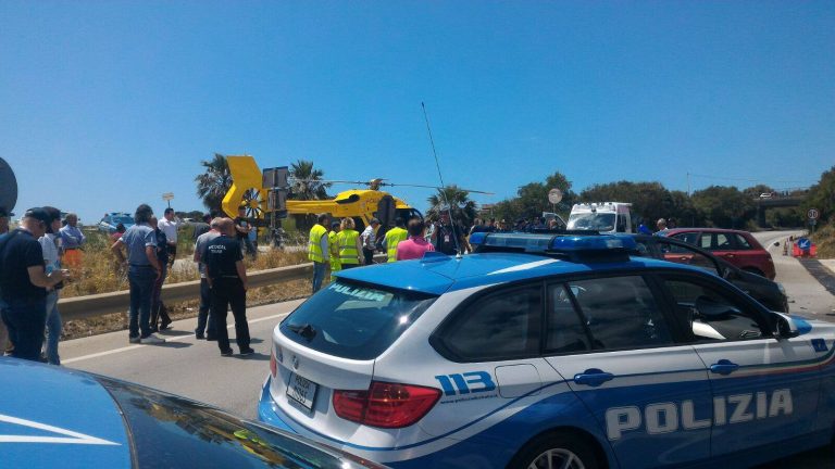 Elisoccorso per l'incidente al Giro d'Italia Elisoccorso per l'incidente al Giro d'Italia