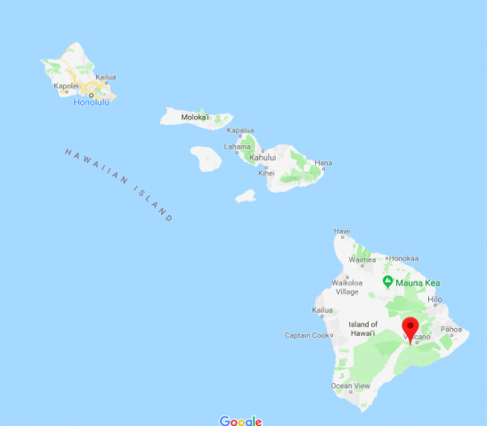 Il vulcano Kilauea, responsabile del terremoto