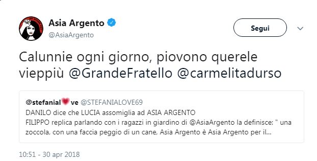 Tweet Asia Argento