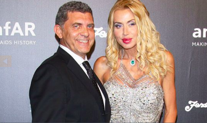 Valeria Marini con l'ex marito Giovanni Cottone