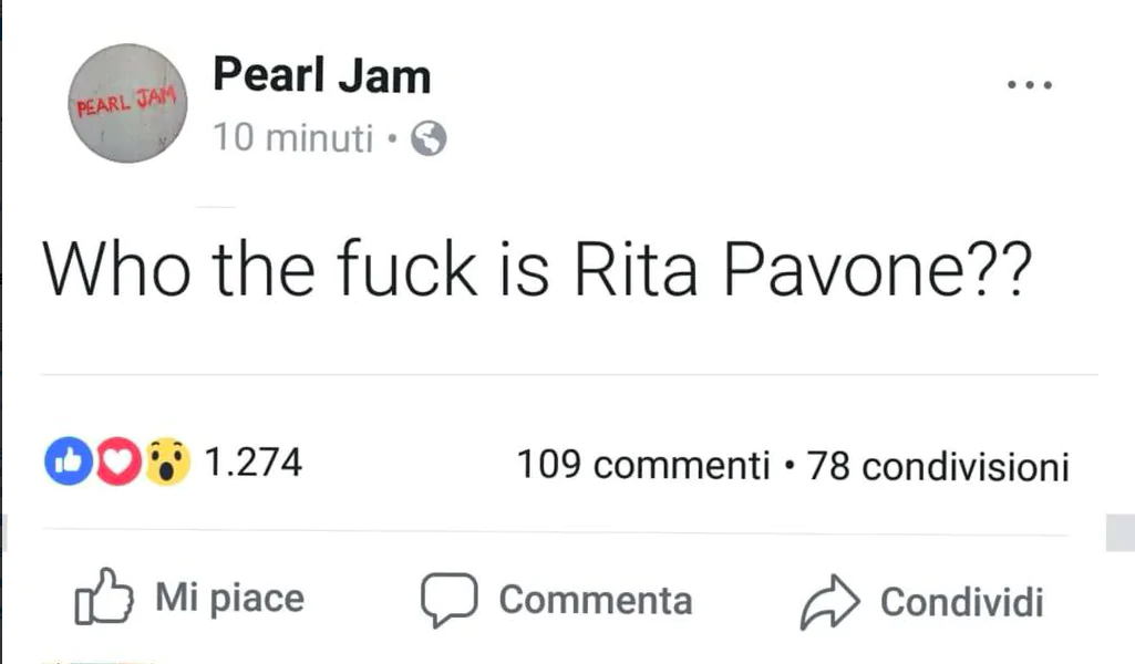 Pearl Jam vs Rita Pavone