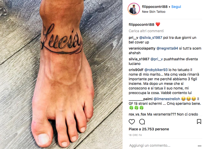 Tatuaggio di Filippo per Lucia