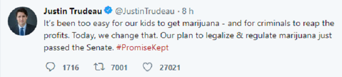 Canada legalizza marijuana