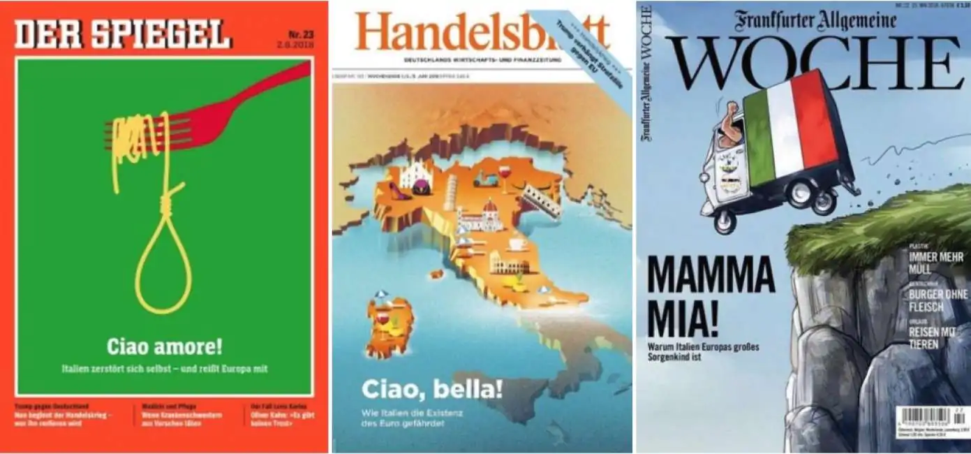 copertine giornali tedeschi italia