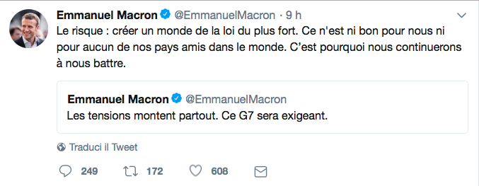 Le parole di Emmanuel Macron