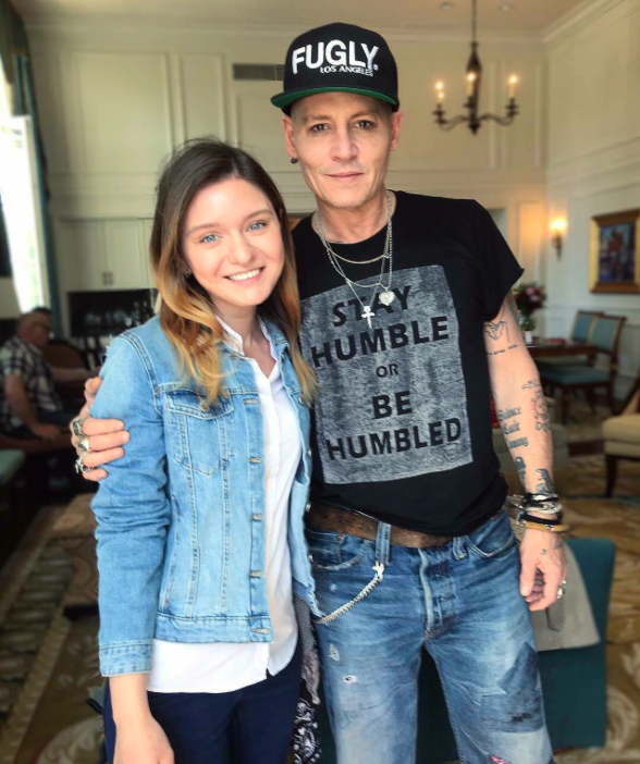 Johnny Depp con una fan