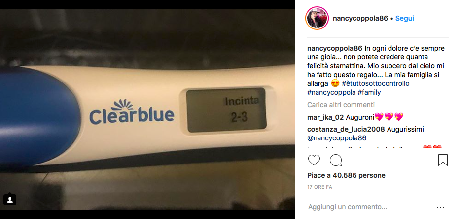 Nancy Coppola incinta