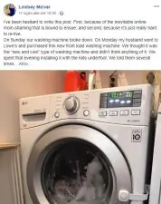 Bambina chiusa nella lavatrice