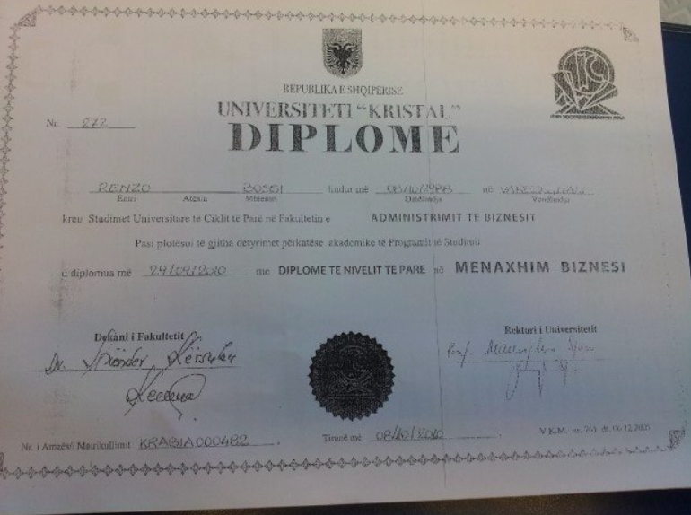 Il diploma di laurea