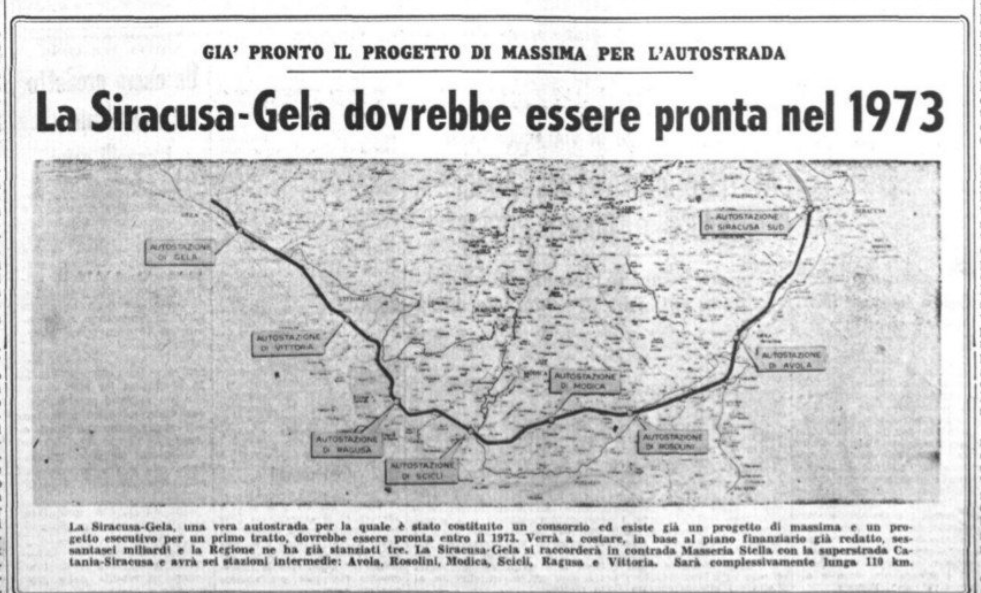 Autostrada fantasma tra Siracusa e Gela