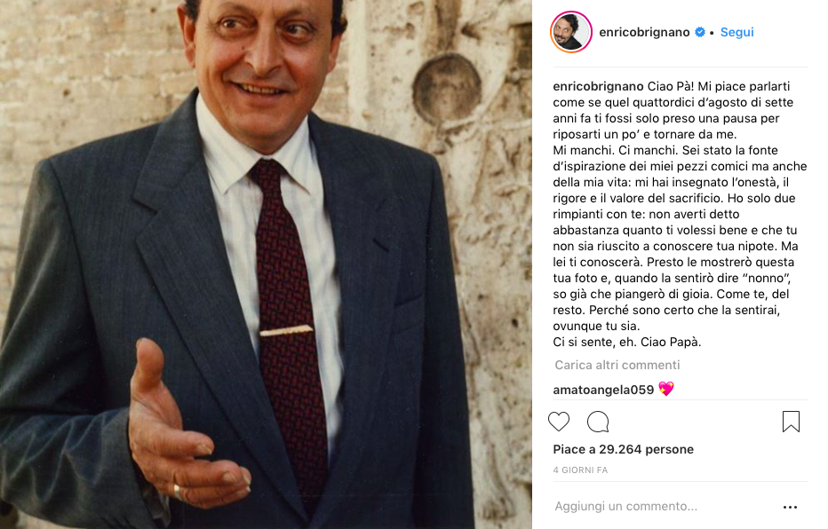 Il post sul padre Antonino