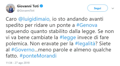 Tweet Giovanni Toti