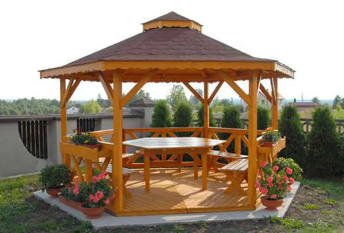 gazebo in legno